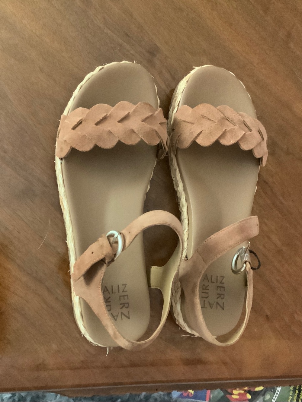 Naturalized Tan Braided  suede Espadrille Sandals - Women's